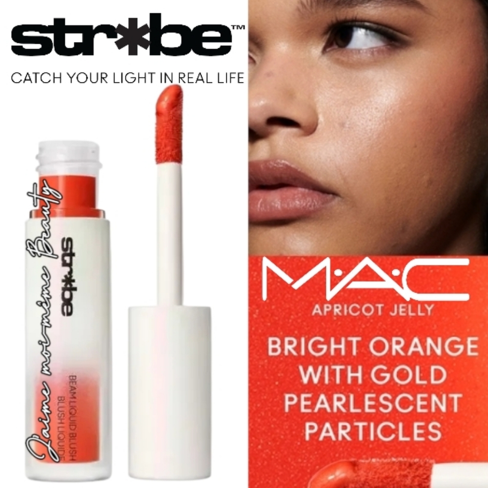 MAC COSMETICS Strobe Bleam Liquid Blush Apricot Jelly - Orange Gold Pearlescent